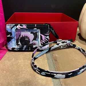 Vera Bradley RFID Deluxe Zip Case & Lanyard
